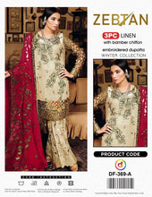 Load image into Gallery viewer, WINTER COLLECTION  Brand Name: ZEBTAN (VOL 2021) Category LINEN 3PC