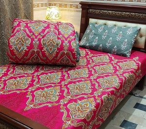 🌹👉 3 pcs 💯 BED SHEET 💯 1 PILLOW 💯 PURE VICKI RAZAI SET