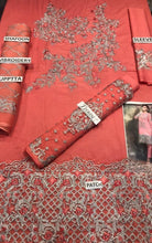 Load image into Gallery viewer, Embroyal super hit Code Available on Fine Quality 68/68 Linen with Emb Shafoon Dopatta