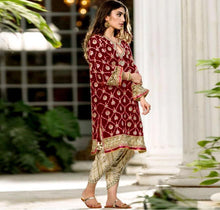 Load image into Gallery viewer, ❄️ WINTER COLLECTION ❄️✅Sleeves Embroidery ✅Jamawar Trouser ✅Same As Original