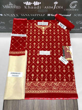 Load image into Gallery viewer, ❄️ WINTER COLLECTION ❄️✅Sleeves Embroidery ✅Jamawar Trouser ✅Same As Original